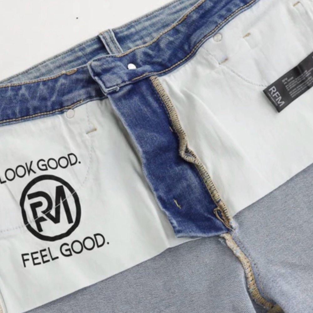 Tummy Control Jeans! RFM Cross Button Ankle Crop Slim Straight - Picture 3 of 5